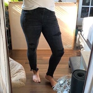 American Eagle Distressed Black Jeggings